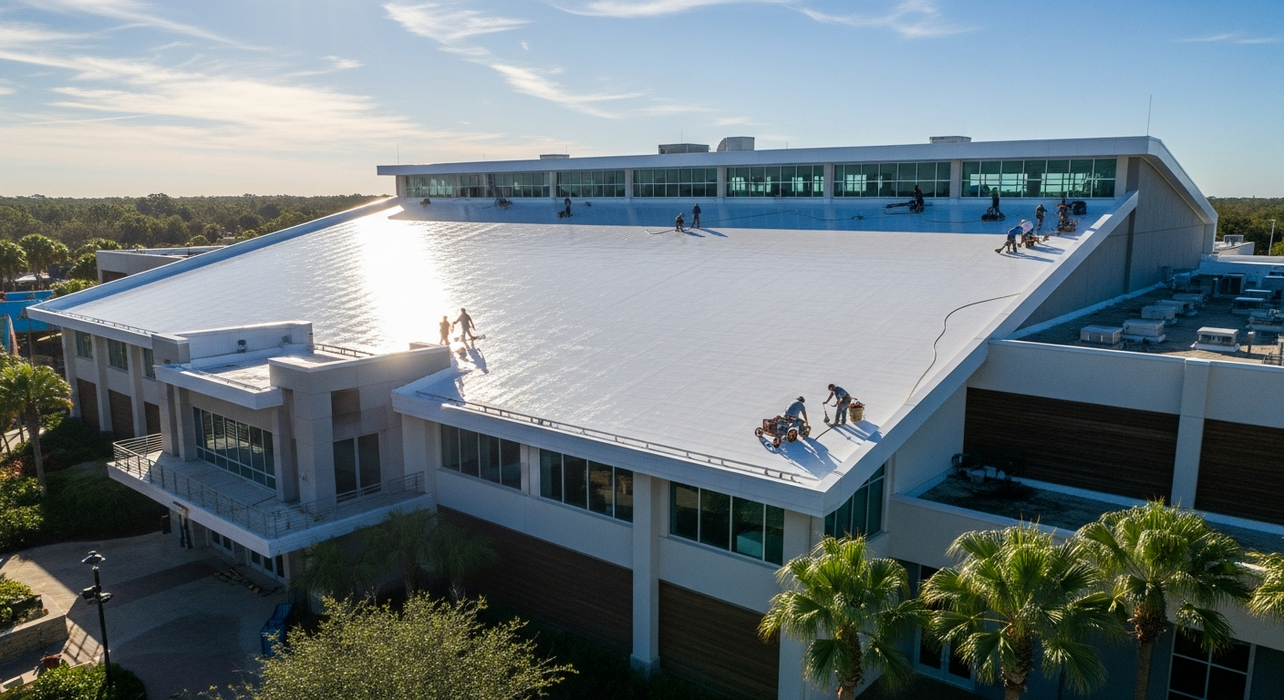Metacrylics roof restoration project in Orlando, Florida